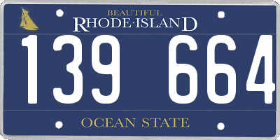 RI license plate 139664