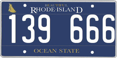 RI license plate 139666