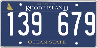 RI license plate 139679
