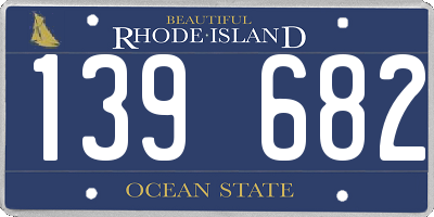RI license plate 139682