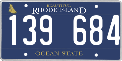 RI license plate 139684
