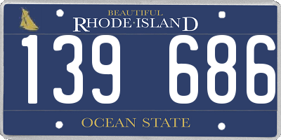 RI license plate 139686