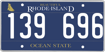 RI license plate 139696