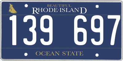 RI license plate 139697