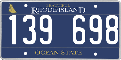 RI license plate 139698