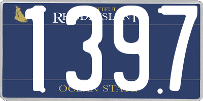 RI license plate 1397
