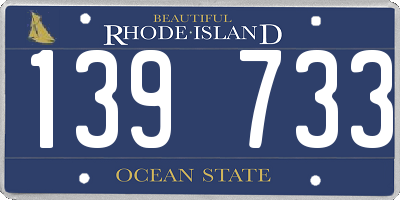 RI license plate 139733