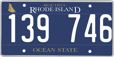 RI license plate 139746