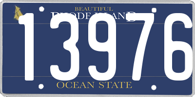 RI license plate 13976