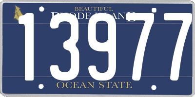 RI license plate 13977