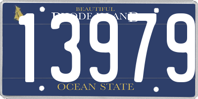 RI license plate 13979