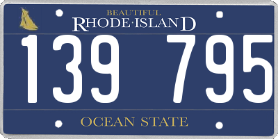 RI license plate 139795