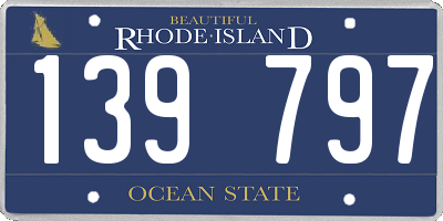 RI license plate 139797