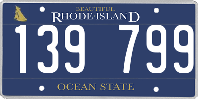 RI license plate 139799
