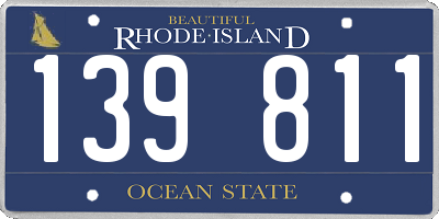 RI license plate 139811