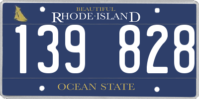 RI license plate 139828