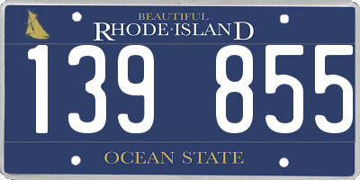 RI license plate 139855