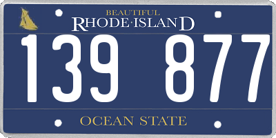 RI license plate 139877