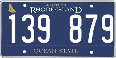 RI license plate 139879