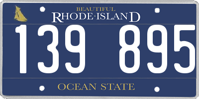 RI license plate 139895