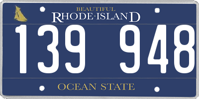RI license plate 139948