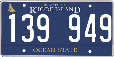 RI license plate 139949