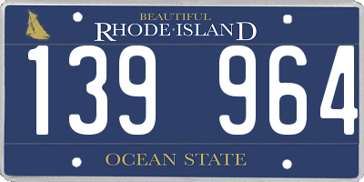 RI license plate 139964