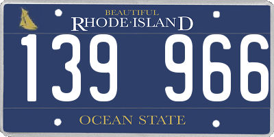RI license plate 139966