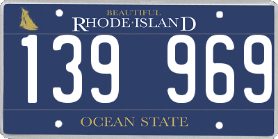 RI license plate 139969