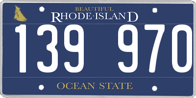 RI license plate 139970