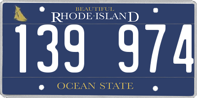 RI license plate 139974