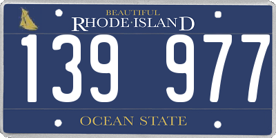 RI license plate 139977
