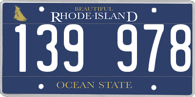 RI license plate 139978