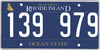 RI license plate 139979