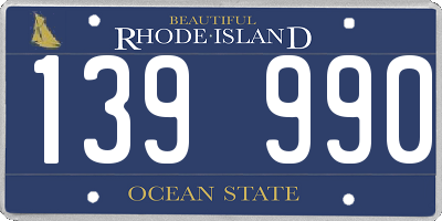 RI license plate 139990