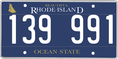 RI license plate 139991