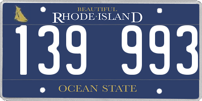 RI license plate 139993