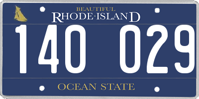 RI license plate 140029