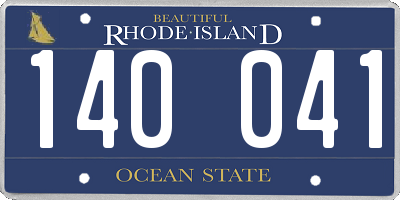 RI license plate 140041