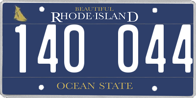 RI license plate 140044