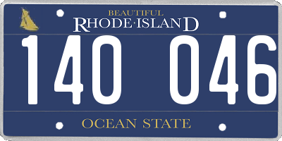 RI license plate 140046