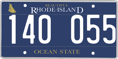 RI license plate 140055