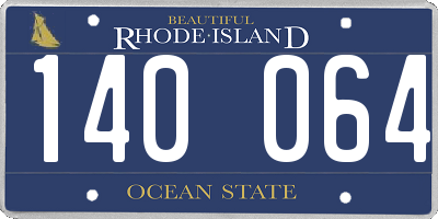 RI license plate 140064