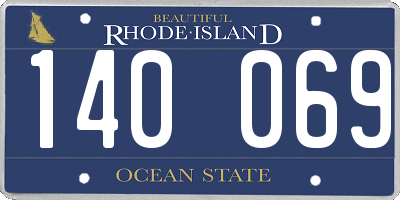 RI license plate 140069