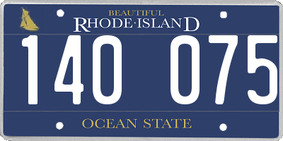 RI license plate 140075