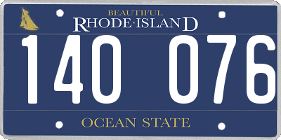 RI license plate 140076