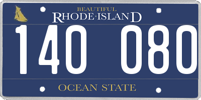 RI license plate 140080