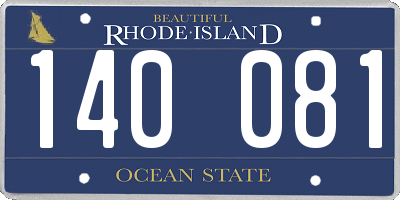 RI license plate 140081