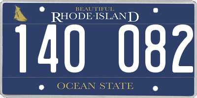 RI license plate 140082