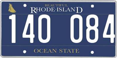 RI license plate 140084